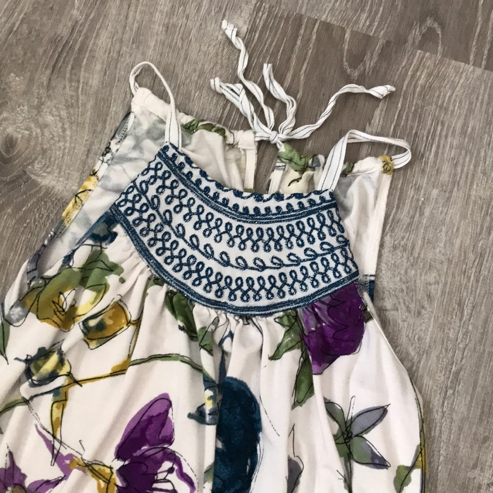 Anthropologie One September Long Flowy Top Floral